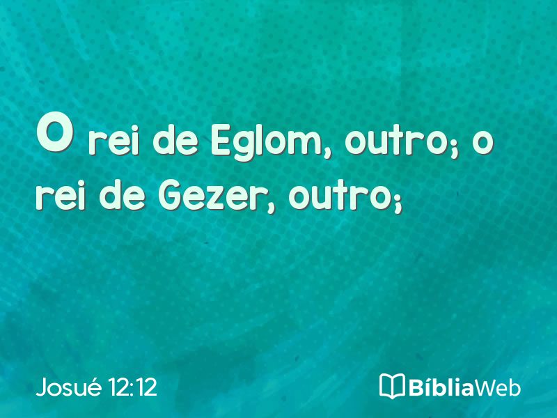 Josué 12:12 em imagem para compartilhar