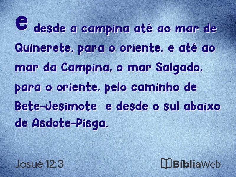 Josué 12:3 em imagem para compartilhar