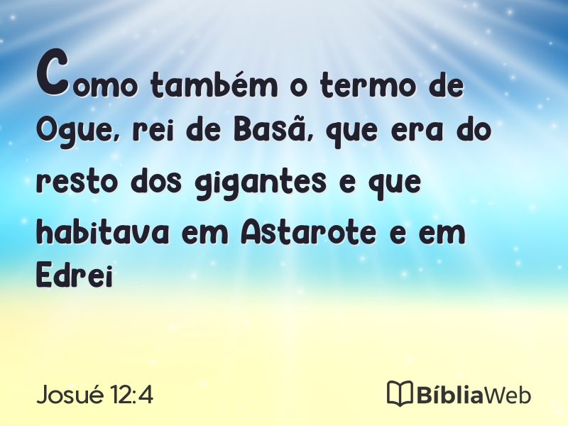 Josué 12:4 em imagem para compartilhar