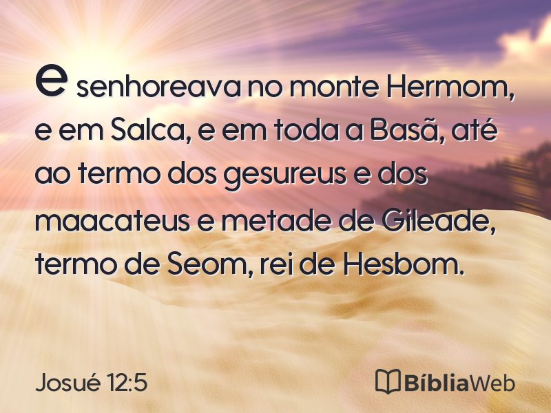Josué 12:5 em imagem para compartilhar