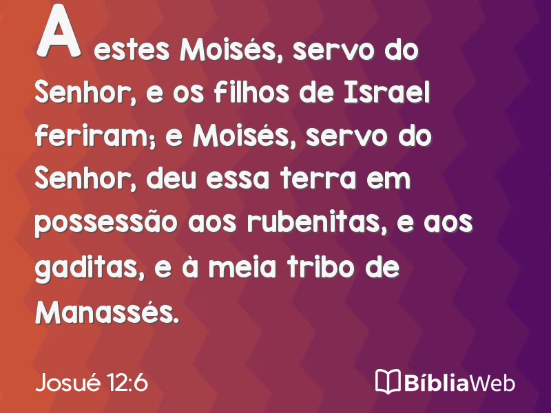 Josué 12:6 em imagem para compartilhar
