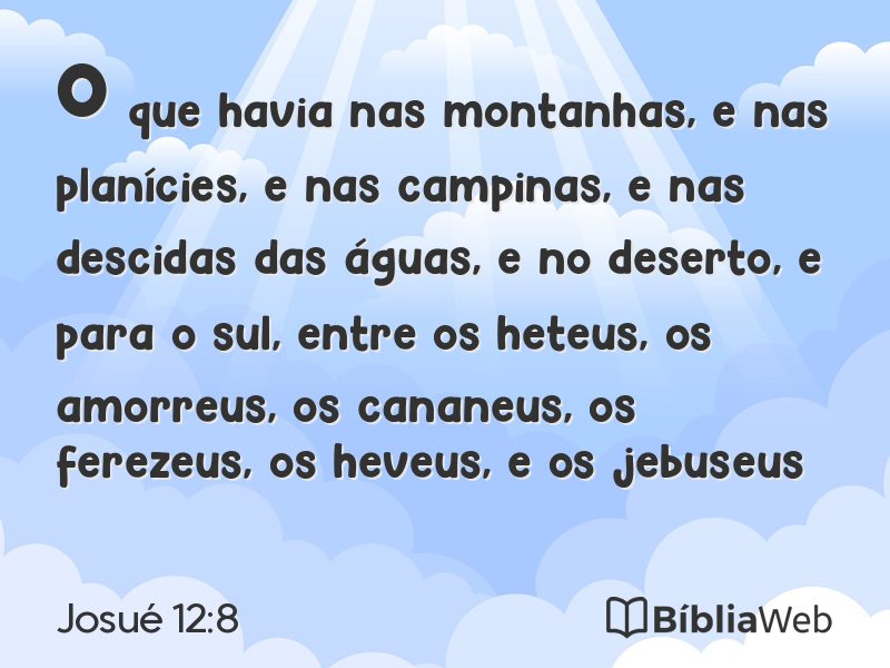 Josué 12:8 em imagem para compartilhar