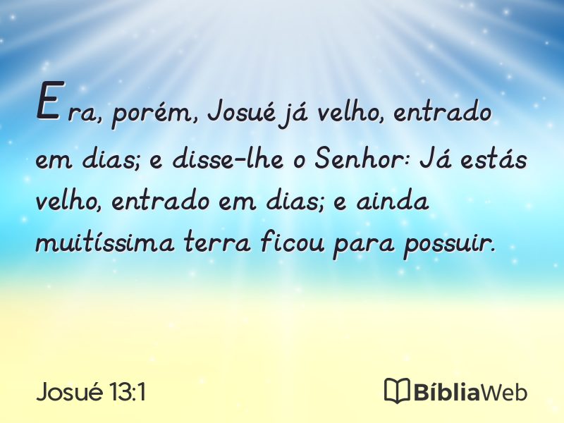 Josué 13:1 em imagem para compartilhar
