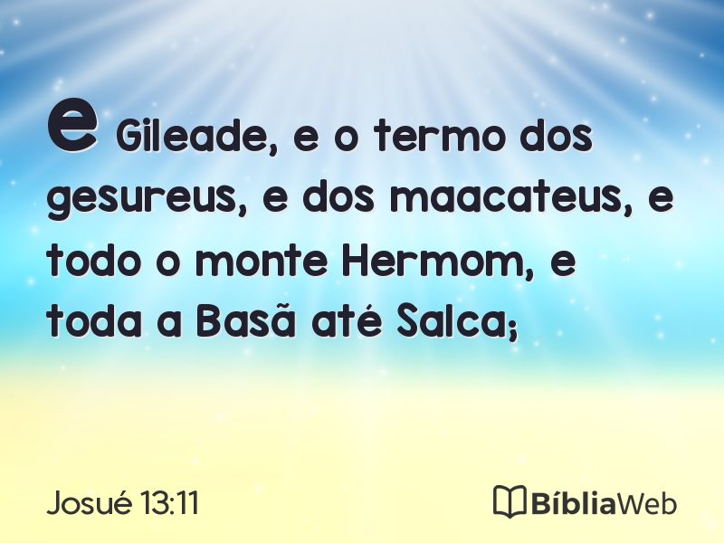 Josué 13:11 em imagem para compartilhar
