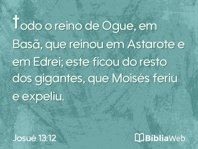 Josué 13:12 em imagem para compartilhar