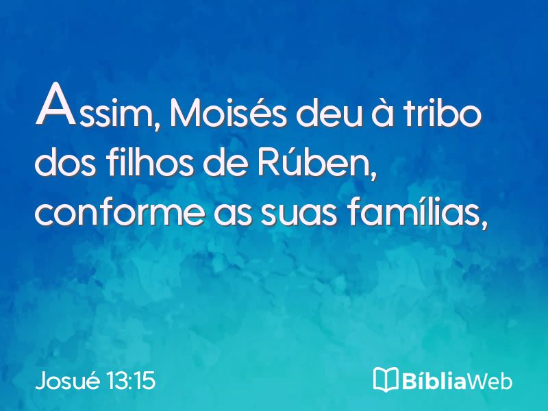Josué 13:15 em imagem para compartilhar