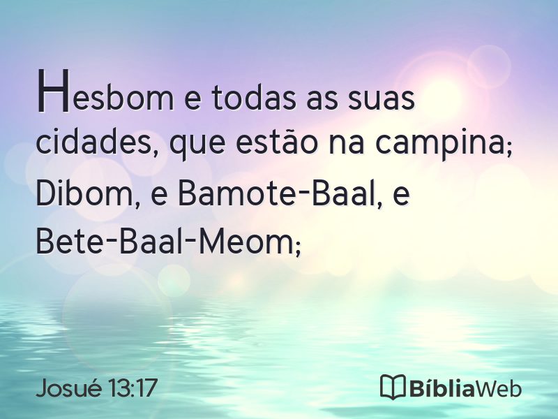 Josué 13:17 em imagem para compartilhar