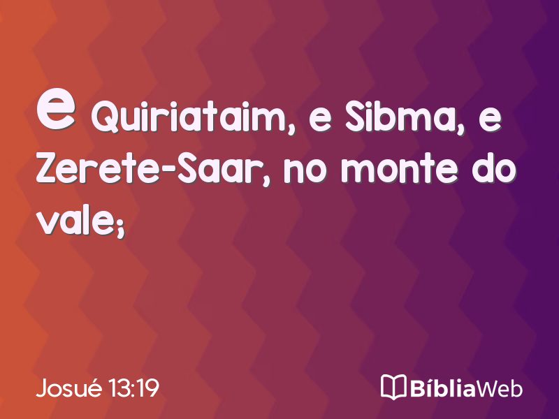 Josué 13:19 em imagem para compartilhar