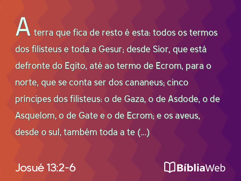 Josué 13:2-6 em imagem para compartilhar