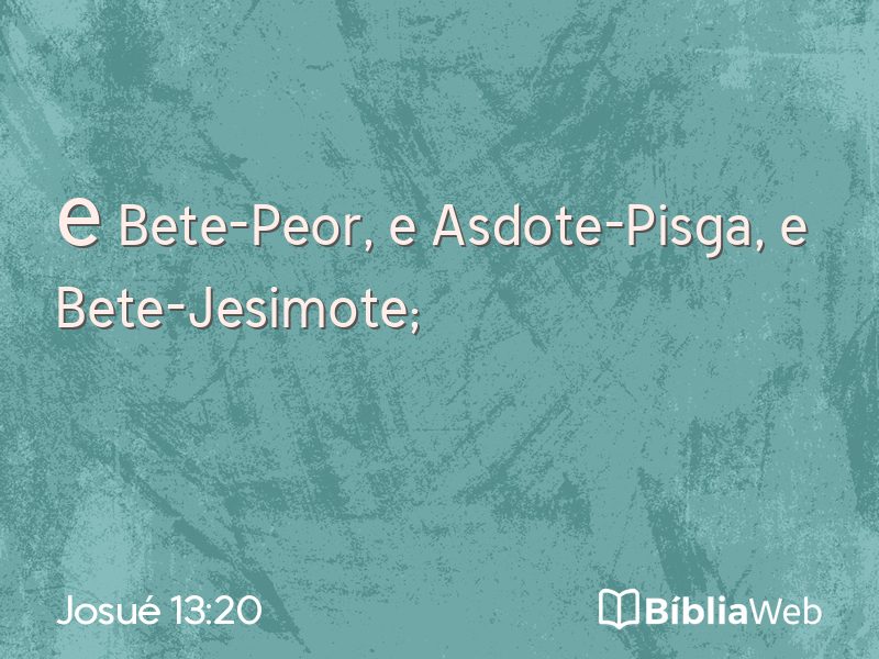 Josué 13:20 em imagem para compartilhar