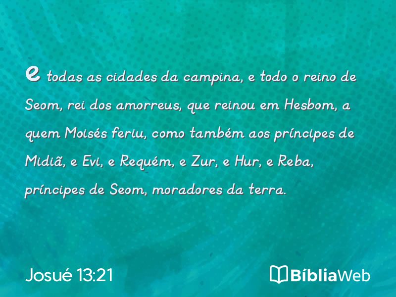 Josué 13:21 em imagem para compartilhar