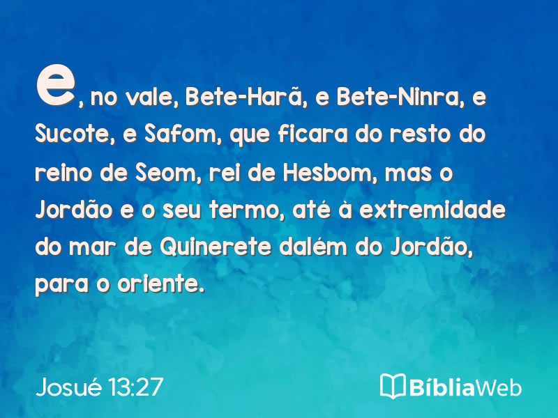 Josué 13:27 em imagem para compartilhar