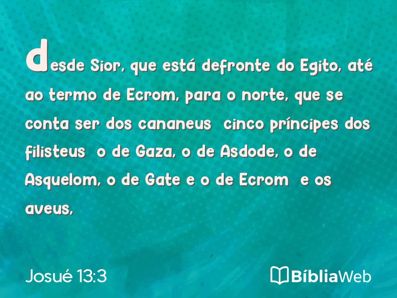 Josué 13:3 em imagem para compartilhar