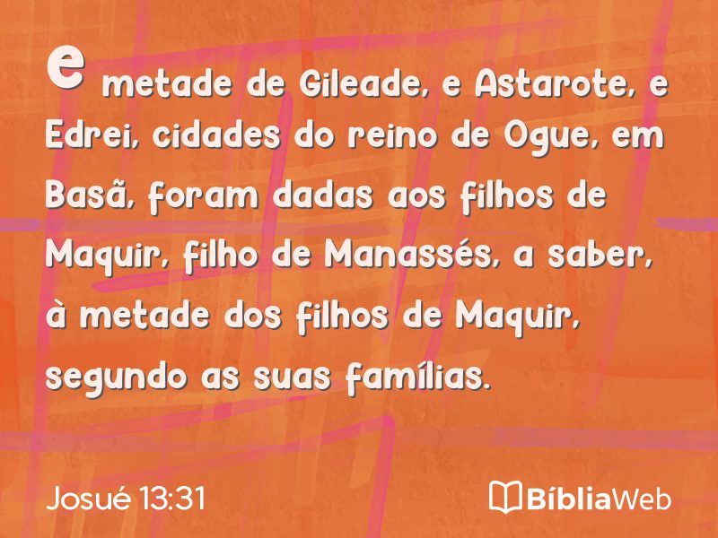 Josué 13:31 em imagem para compartilhar