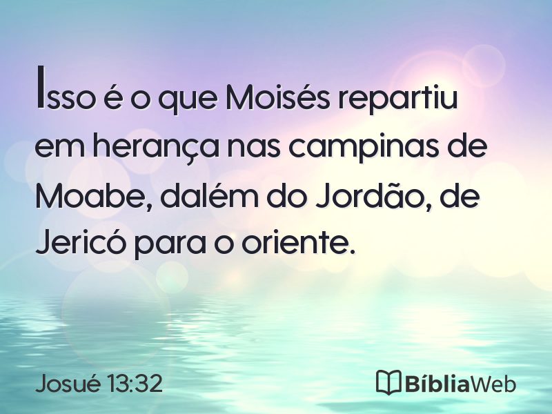 Josué 13:32 em imagem para compartilhar