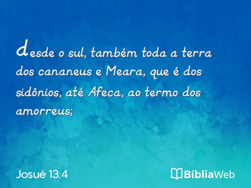 Josué 13:4 em imagem para compartilhar