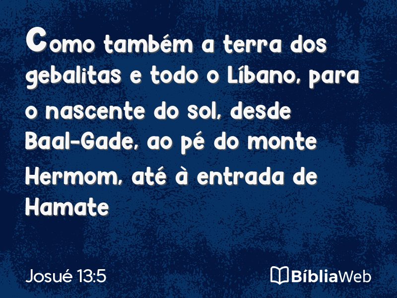 Josué 13:5 em imagem para compartilhar