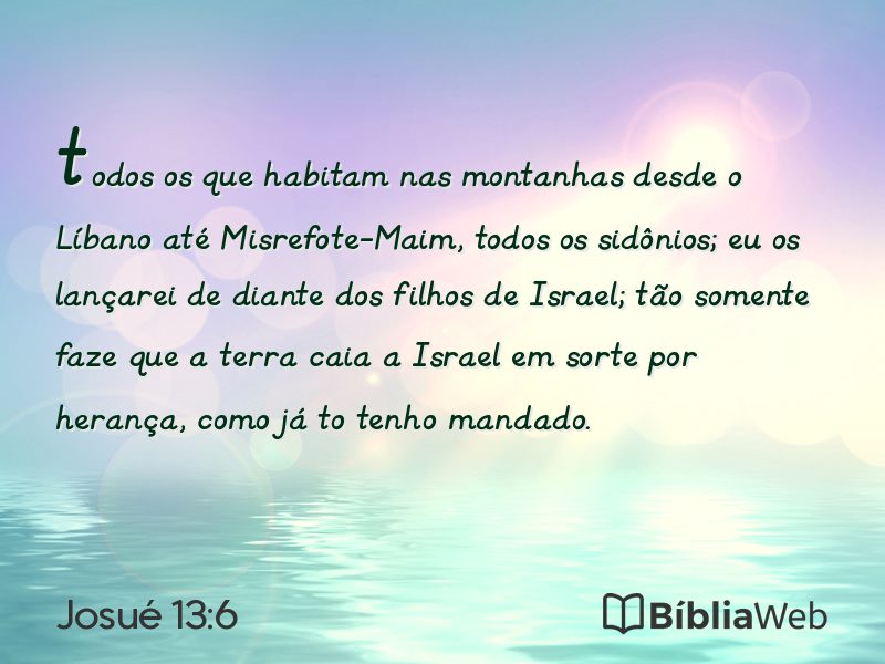Josué 13:6 em imagem para compartilhar