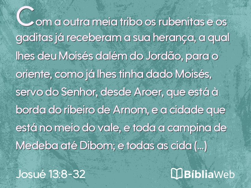 Josué 13:8-32 em imagem para compartilhar