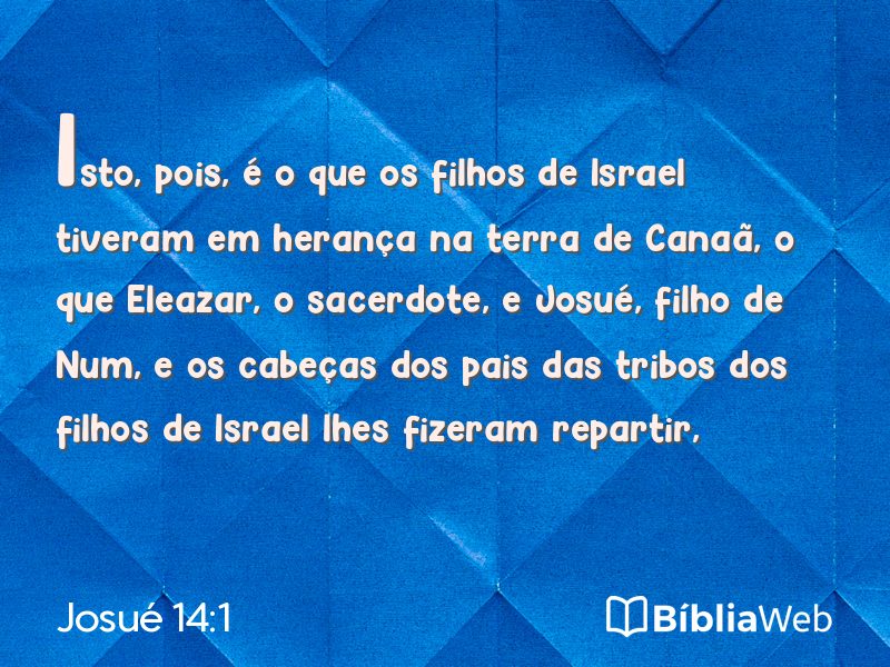Josué 14:1 em imagem para compartilhar