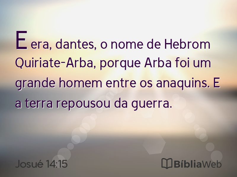 Josué 14:15 em imagem para compartilhar