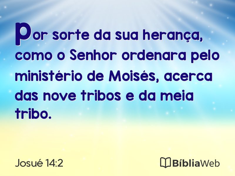 Josué 14:2 em imagem para compartilhar