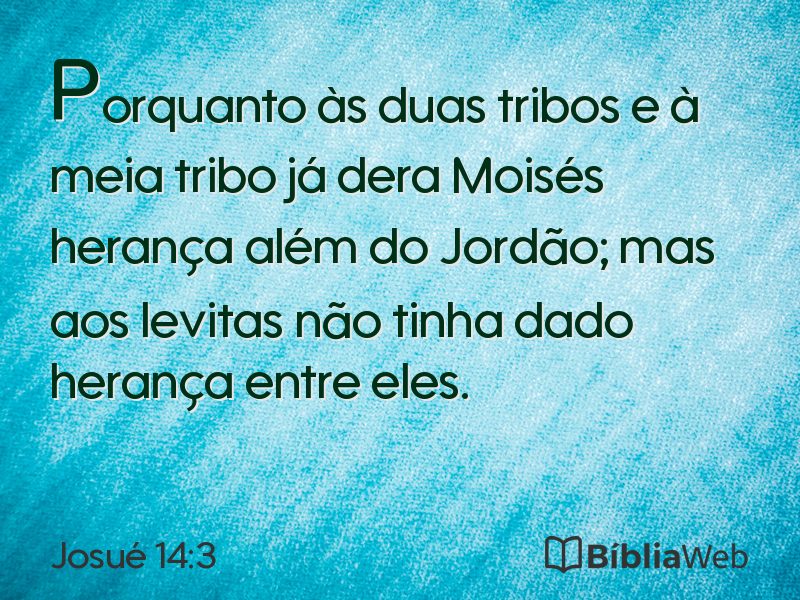Josué 14:3 em imagem para compartilhar