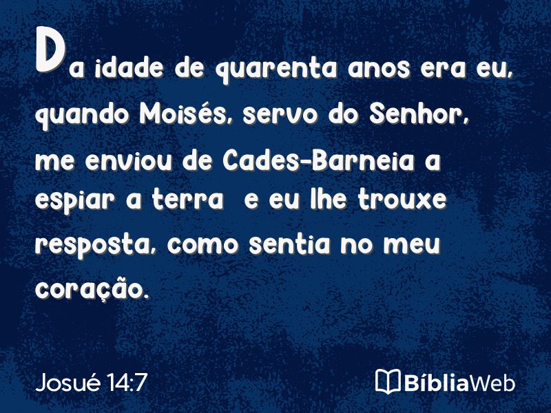 Josué 14:7 em imagem para compartilhar