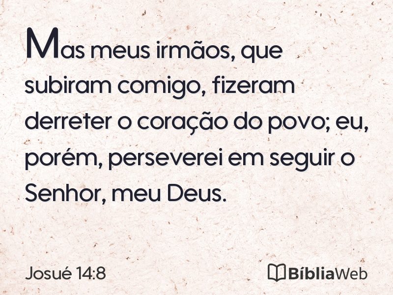 Josué 14:8 em imagem para compartilhar