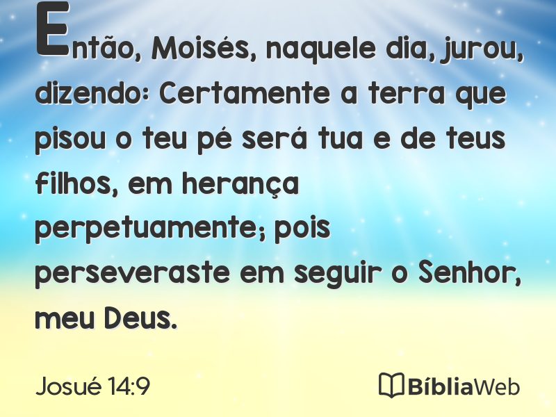 Josué 14:9 em imagem para compartilhar
