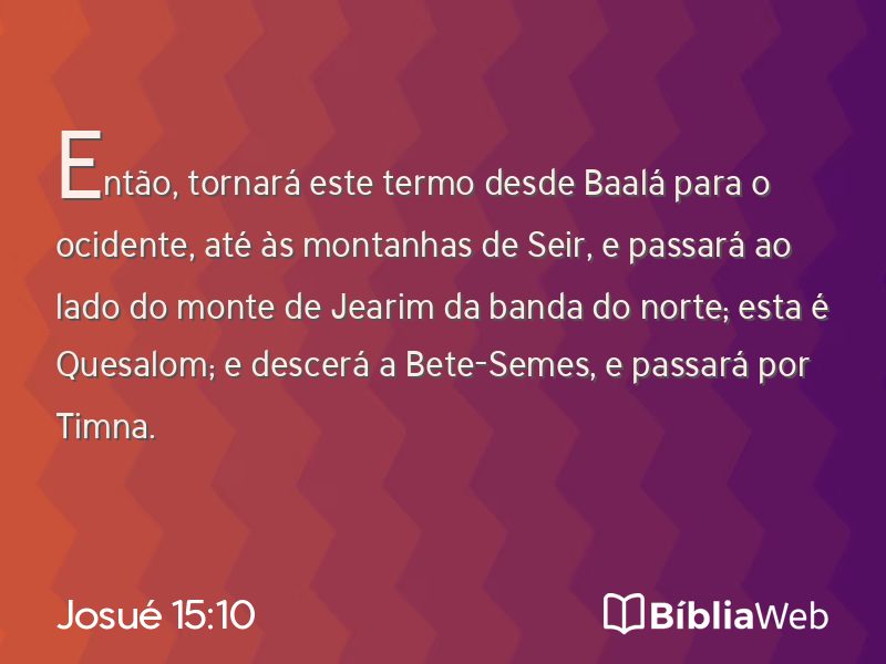Josué 15:10 em imagem para compartilhar