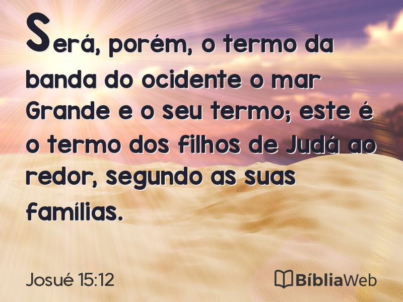Josué 15:12 em imagem para compartilhar