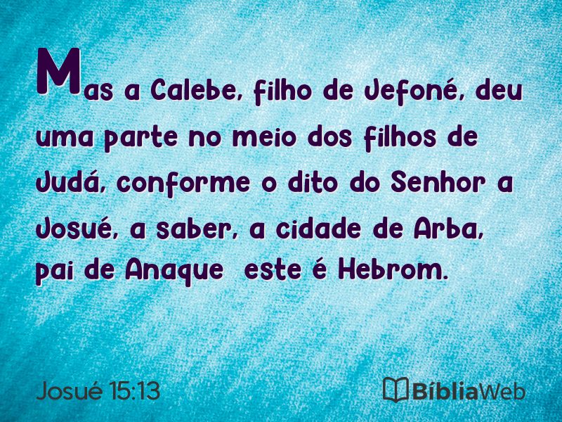 Josué 15:13 em imagem para compartilhar