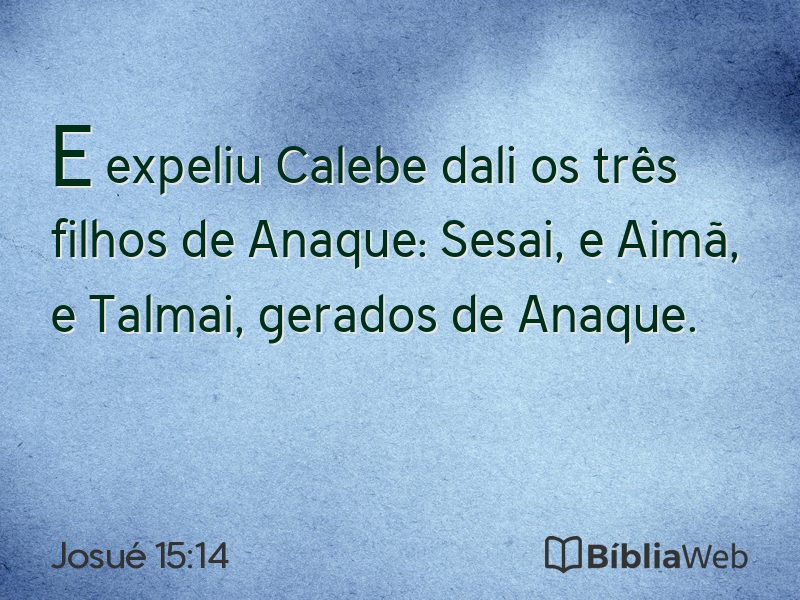 Josué 15:14 em imagem para compartilhar