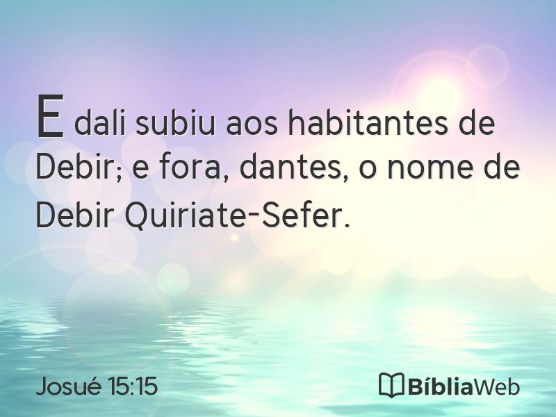 Josué 15:15 em imagem para compartilhar