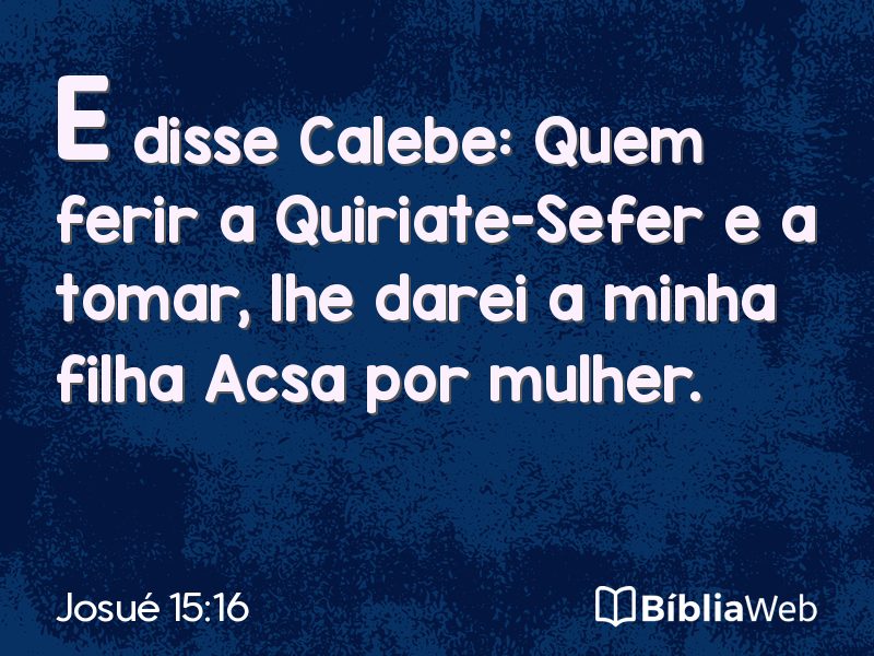 Josué 15:16 em imagem para compartilhar