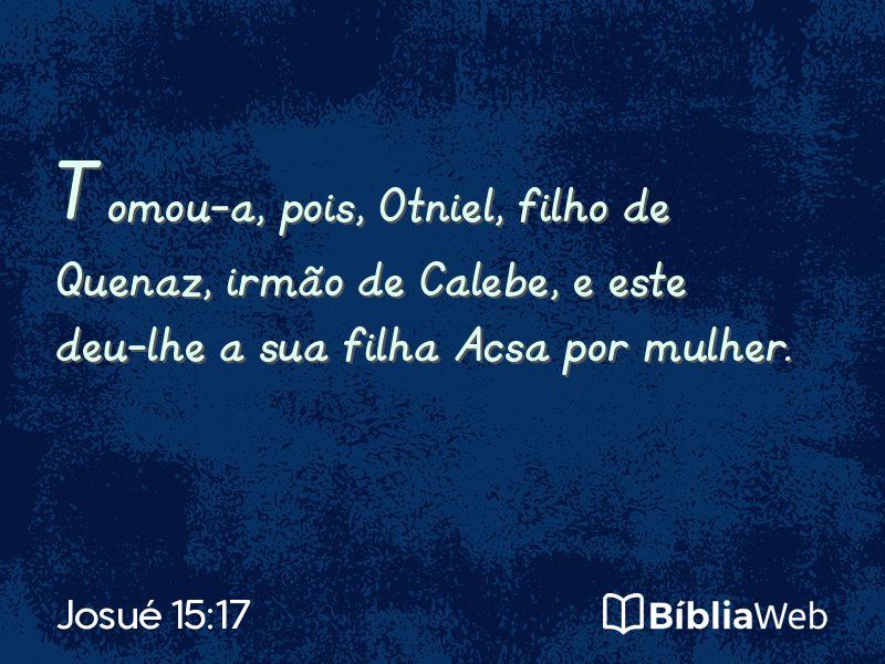 Josué 15:17 em imagem para compartilhar