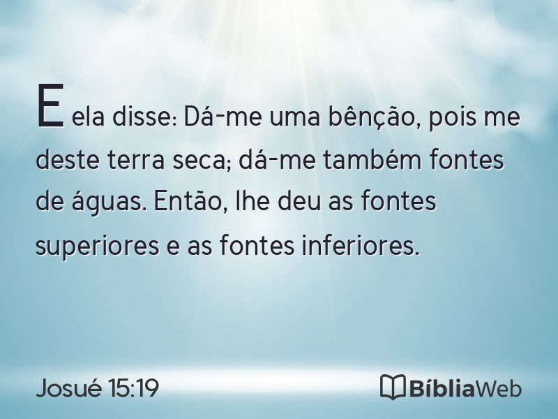 Josué 15:19 em imagem para compartilhar