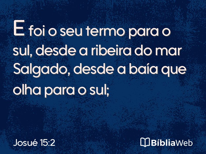 Josué 15:2 em imagem para compartilhar