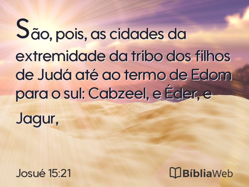Josué 15:21 em imagem para compartilhar