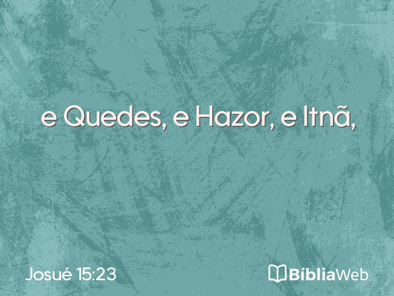 Josué 15:23 em imagem para compartilhar