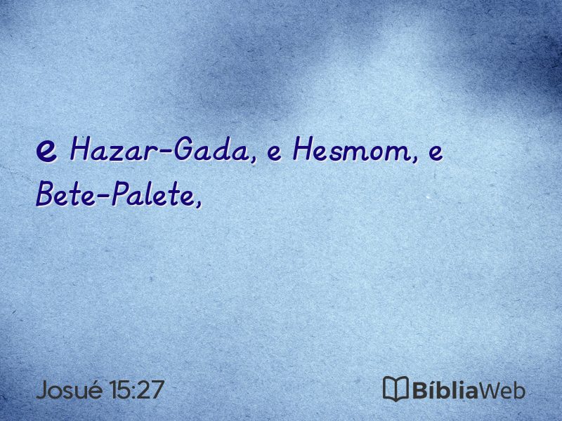 Josué 15:27 em imagem para compartilhar