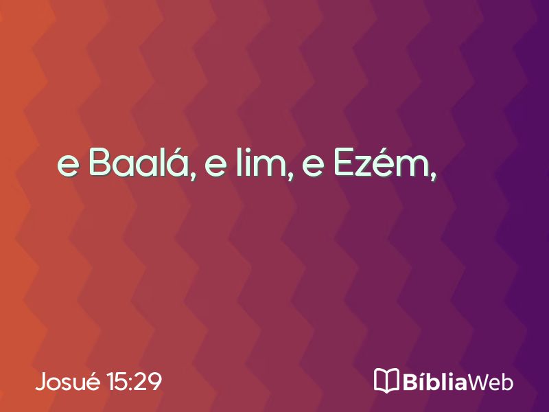 Josué 15:29 em imagem para compartilhar