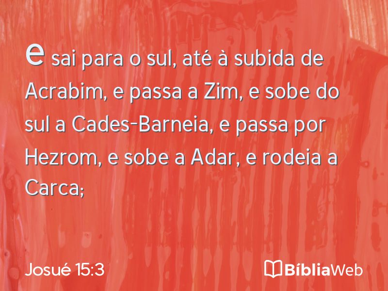 Josué 15:3 em imagem para compartilhar