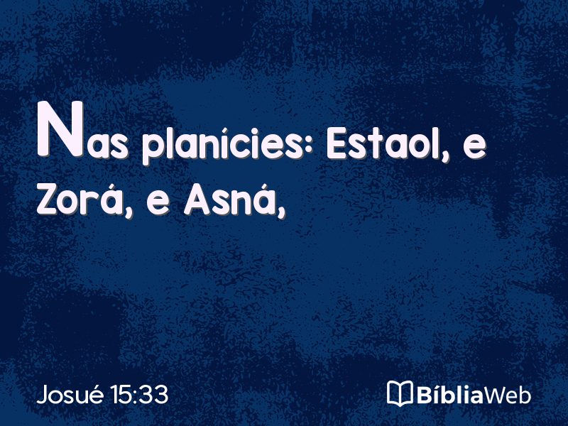 Josué 15:33 em imagem para compartilhar