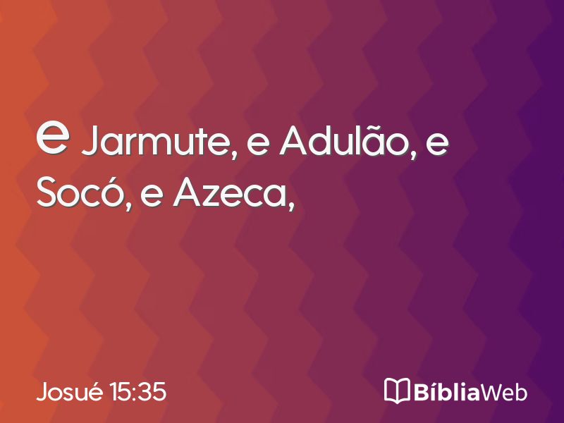 Josué 15:35 em imagem para compartilhar