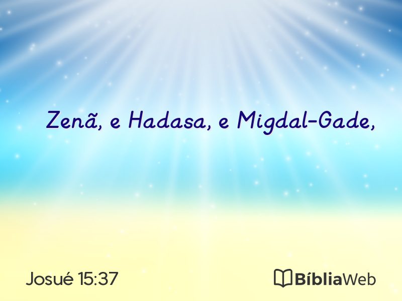 Josué 15:37 em imagem para compartilhar