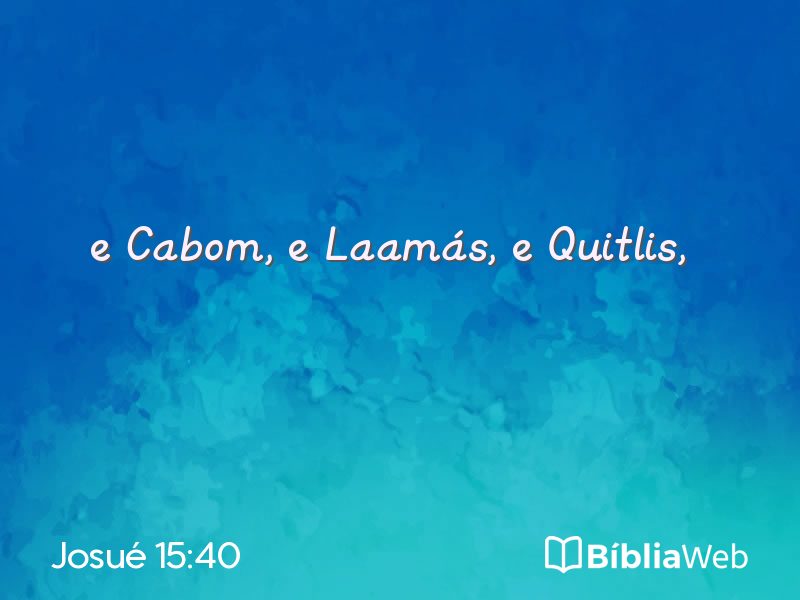 Josué 15:40 em imagem para compartilhar