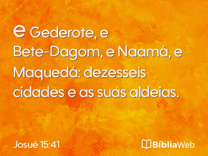 Josué 15:41 em imagem para compartilhar