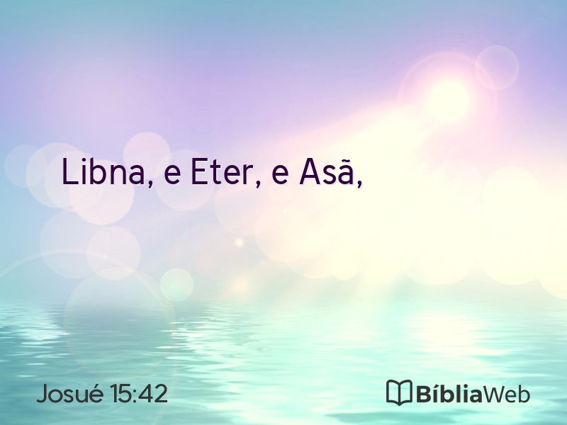Josué 15:42 em imagem para compartilhar